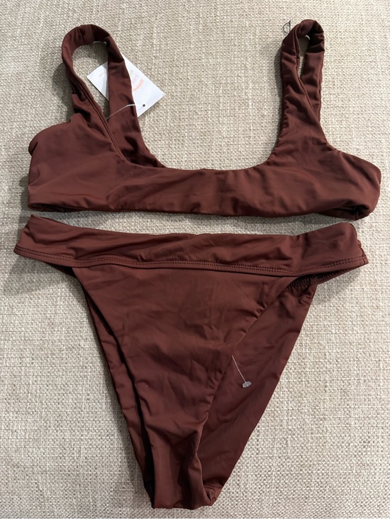Dippin' Daisy's Other - Dippin Daisys Scoop Neck Bikini Set in Chocolate Brown